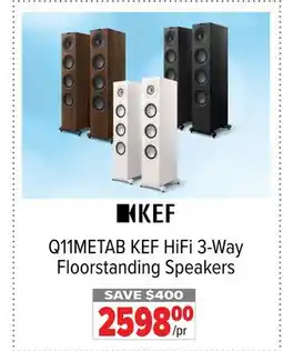 2001 Audio Video Q11METAB KEF HiFi 3-Way Floorstanding Speakers offer