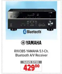 2001 Audio Video RXV385 YAMAHA 5.1-Ch. Bluetooth A/V Receiver offer