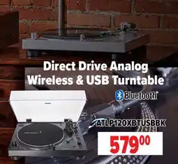 2001 Audio Video ATLP120XBTUSBBK Direct Drive Analog Wireless & USB Turntable offer