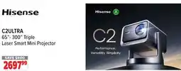 2001 Audio Video C2ULTRA 65-300 Triple Laser Smart Mini Projector offer