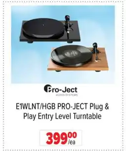 2001 Audio Video E1WLNT/HGB PRO-JECT Plug & Play Entry Level Turntable offer