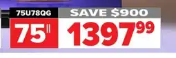 2001 Audio Video 75U78QG 75 Mini LED Pro QLED AI TV offer