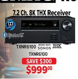 2001 Audio Video TXNR6100 7.2 Ch. 8K THX Receiver offer