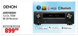2001 Audio Video AVRX1800H 7.2 Ch. 175W 8K AV Receiver offer