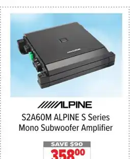 2001 Audio Video S2A60M ALPINE S Series Mono Subwoofer Amplifier offer