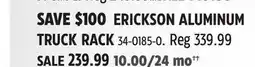 Canadian Tire ERICKSON ALUMINUM TRUCK RACK offer