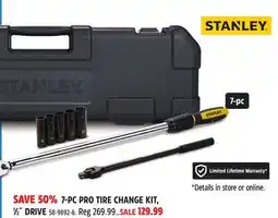 Canadian Tire Stanley 7-PC PRO TIRE CHANGE KIT, 1⁄2˝ DRIVE offer
