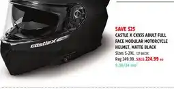 Canadian Tire CASTLE X CX935 ADULT FULL FACE MODULAR MOTORCYCLE HELMET, MATTE BLACK offer