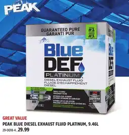 Canadian Tire PEAK BLUE DIESEL EXHAUST FLUID PLATINUM offer