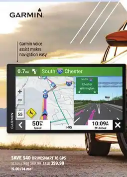 Canadian Tire GARMIN DRIVESMART 76 GPS offer