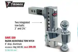 Canadian Tire RAZOR ADJUSTABLE TOW HITCH 8˝ drop. Aluminum offer