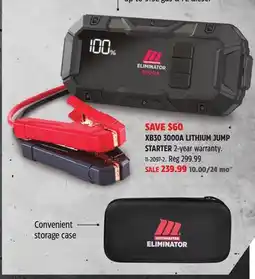 Canadian Tire MotoMaster XB30 3000A LITHIUM JUMP STARTER offer