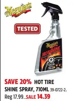 Canadian Tire HOT TIRE SHINE SPRAY offer