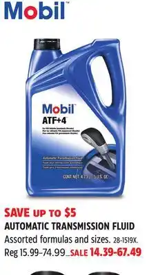 Canadian Tire AUTOMATIC TRANSMISSION FLUID offer