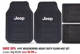Canadian Tire 4-PC WEATHERPRO HEAVY DUTY FLOOR MAT SET offer