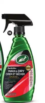 Canadian Tire WAX & DRY SPRAY offer