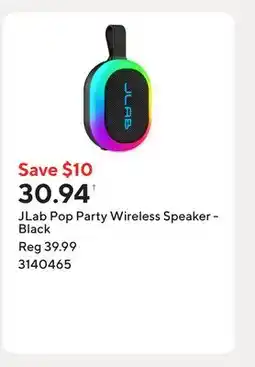 Staples JLab Pop Party Wireless Speaker - Black offer