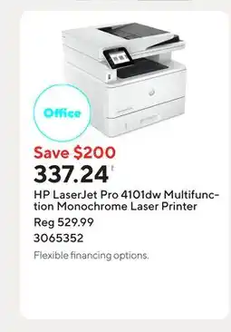 Staples HP LaserJet Pro 4101dw Multifunction Monochrome Laser Printer offer