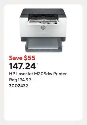 Staples HP LaserJet M209dw Printer offer