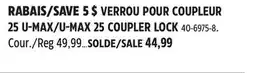 Canadian Tire U-MAX 25 COUPLER LOCK offer
