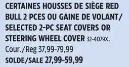 Canadian Tire REDBULL SELECTED 2-PC SEAT COVERS OR STEERING WHEEL COVER offer