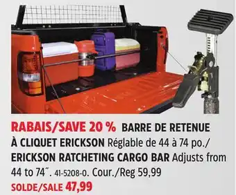Canadian Tire ERICKSON RATCHETING CARGO BAR offer