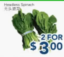 Oceans Fresh Food Market Headless Spinach offer
