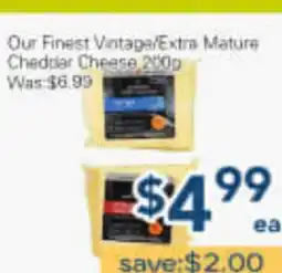 Oceans Fresh Food Market Our Finest Vintage/Extra Mature Cheddar Cheese offer