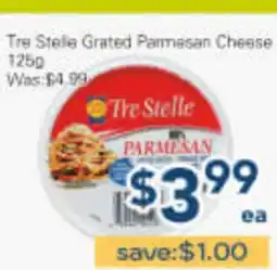 Oceans Fresh Food Market Tre Stelle Grated Parmesan Cheese offer