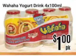 Nations Fresh Foods Wahaha Yogurt Drink offer
