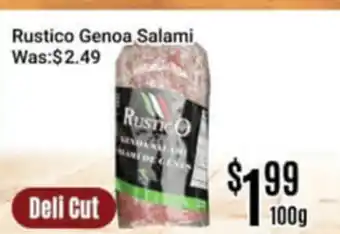 Nations Fresh Foods Rustico Genoa Salami offer