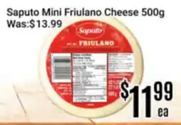 Nations Fresh Foods Saputo Mini Friulano Cheese offer