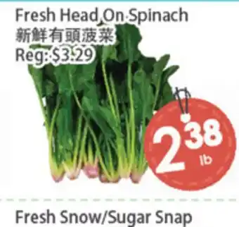 Fresh Palace Supermarket Fresh Head On Spinach offer