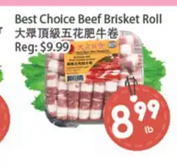 Fresh Palace Supermarket Best Choice Beef Brisket Roll offer