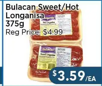 Blue Sky Supermarket Bulacan Sweet/Hot Longanisa offer