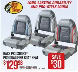 Cabela's BASS PRO SHOPS PRO QUALIFIER BOAT SEAT offer
