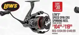 Cabela's LEW'S SPEED SPIN CRX SPINNING REEL offer