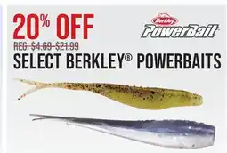 Cabela's SELECT BERKLEY POWERBAITS offer