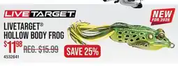 Cabela's LIVETARGET HOLLOW BODY FROG offer