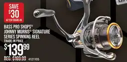 Cabela's BASS PRO SHOPS JOHNNY MORRIS SIGNATURE SERIES SPINNING REEL offer