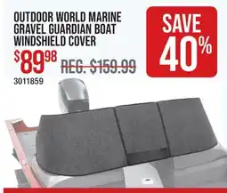 Cabela's OUTDOOR WORLD MARINE GRAVEL GUARDIAN BOAT WINDSHIELD COVER offer