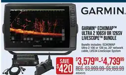 Cabela's GARMIN ECHOMAP ULTRA 2 106SV OR 126SV LIVESCOPE BUNDLE offer