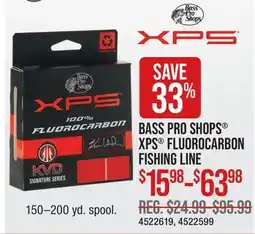 Cabela's BASS PRO SHOPS XPS FLUOROCARBON FISHING LINE offer