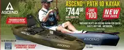 Cabela's ASCEND PATH 10 KAYAK offer