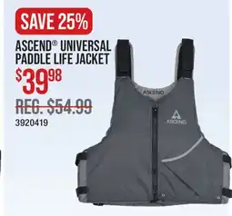 Cabela's ASCEND UNIVERSAL PADDLE LIFE JACKET offer