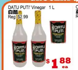 Yuan Ming Supermarket DATU PUTI' Vinegar offer