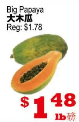 Yuan Ming Supermarket Big Papaya offer