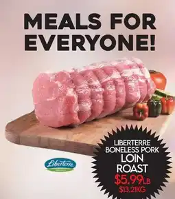 Fiesta Farms LIBERTERRE BONELESS PORK LOIN ROAST offer