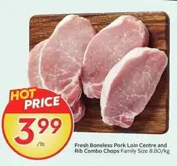 Sobeys Fresh boneless pork loin centre and rib combo chops offer