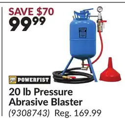 Princess Auto 20 lb Pressure Abrasive Blaster offer